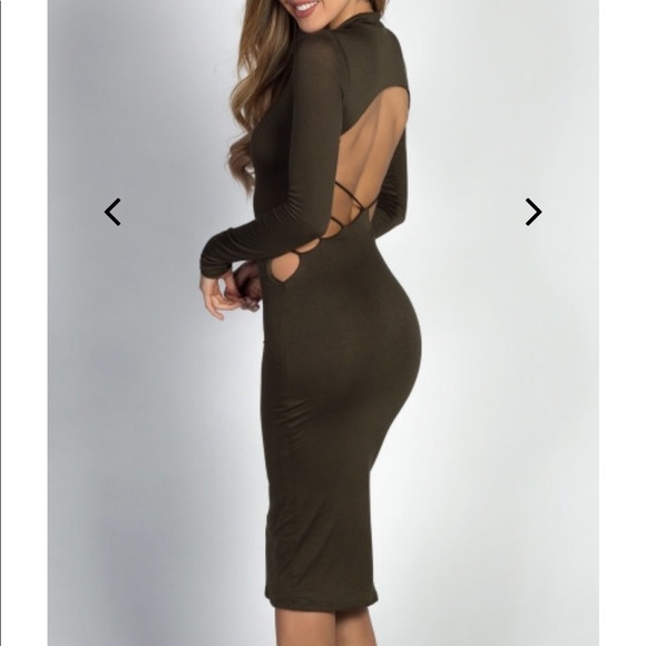 jluxlabel Dresses & Skirts - Suede open back dress